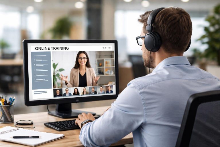 employe-bureau-ordinateur-ecouteurs-concentre
