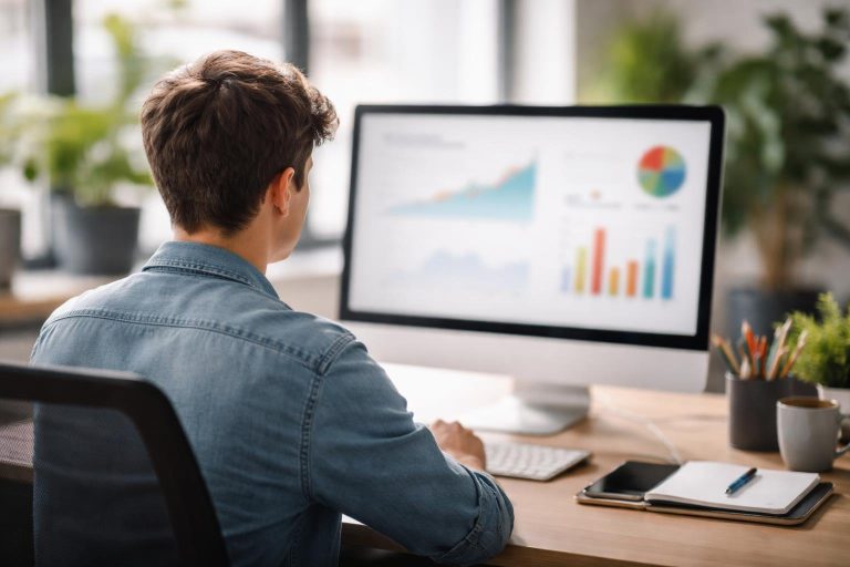 stagiaire-bureau-ordinateur-fenetres-plantes